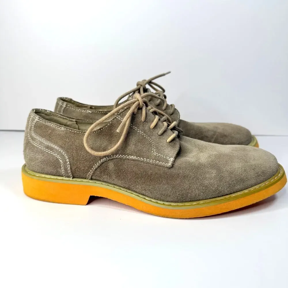Florsheim Men’s Size 8.5M Jeremy Suede Oxford Shoes Tan Camel Casual Dress